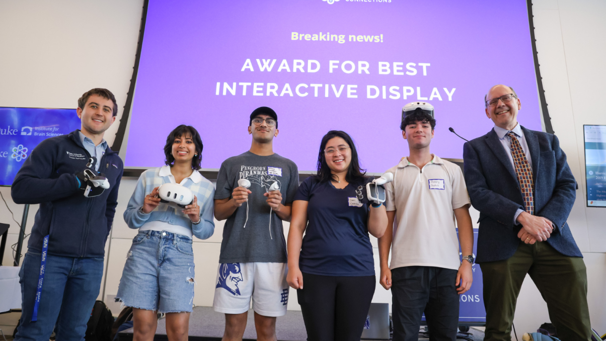 VR-HEAL team winning Award for Best Interactive Display
